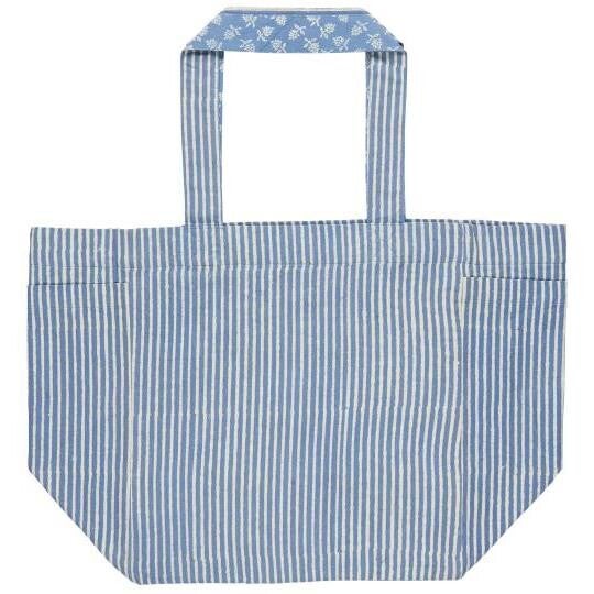 Tasche reversibel blau Streifen