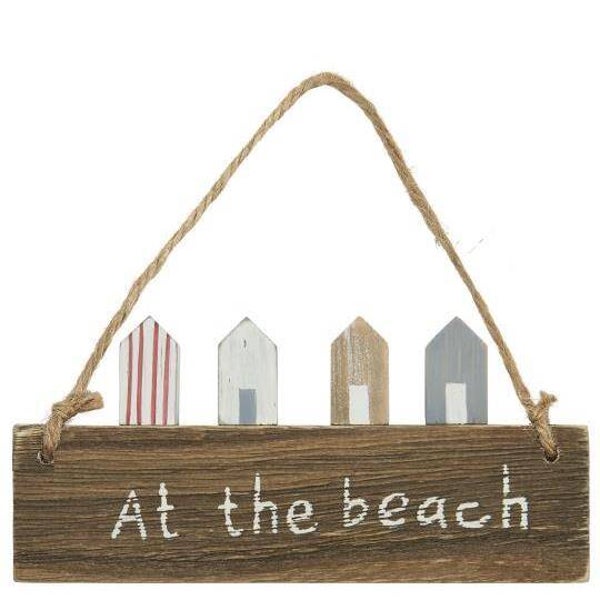 Holzschild At the beach