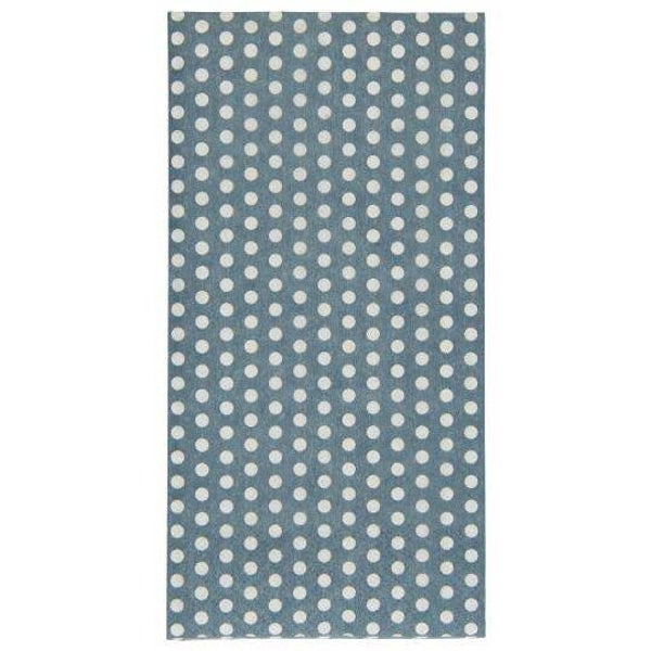 Serviette staubig blau mit Pünktchen