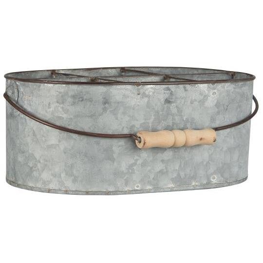 Korb 6 Fächern und Holzhenkel