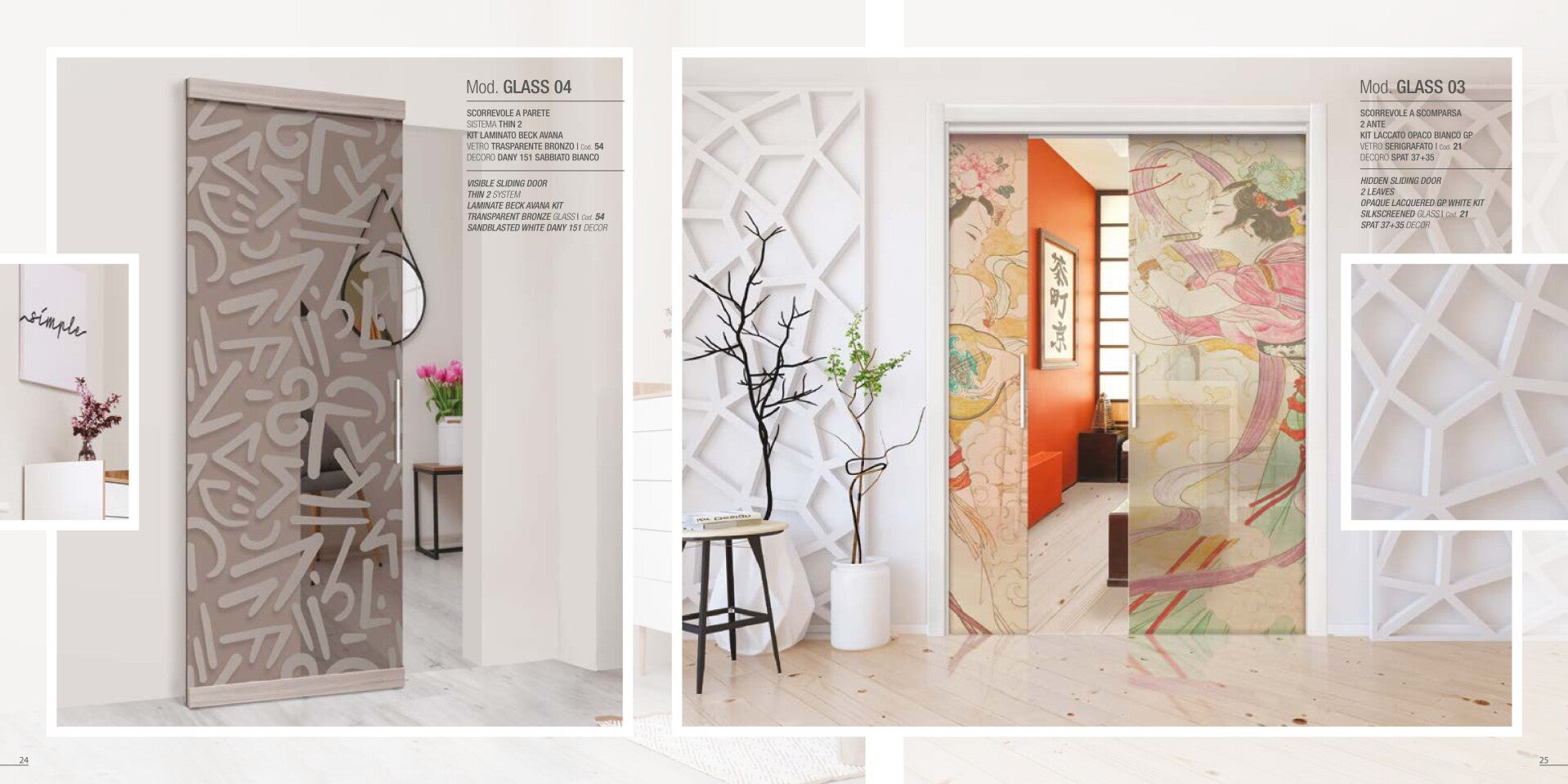 alt="Porta scorrevole in vetro trasparente per ambienti open space"