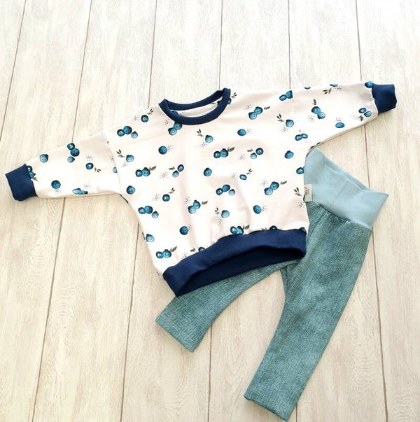Set Oversized Sweater Blaubeere mit Leggins Gr. 74