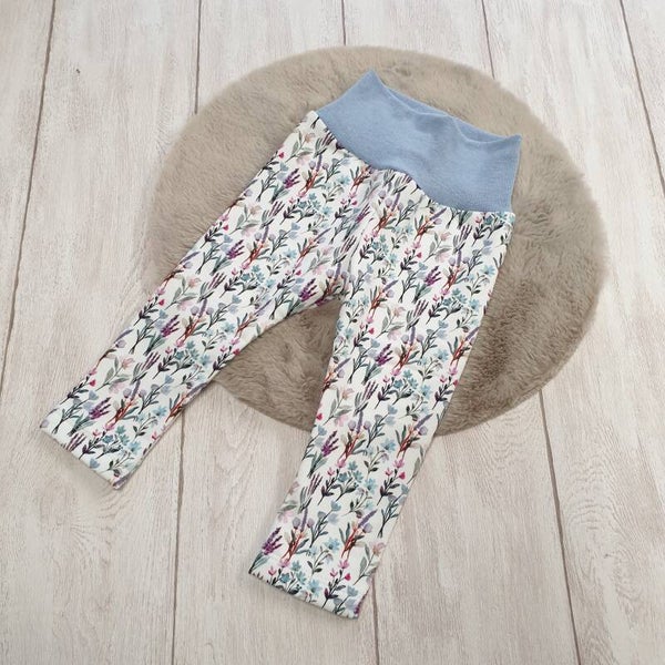 Kuschlige Leggins -Blumen Gr. 68, 74