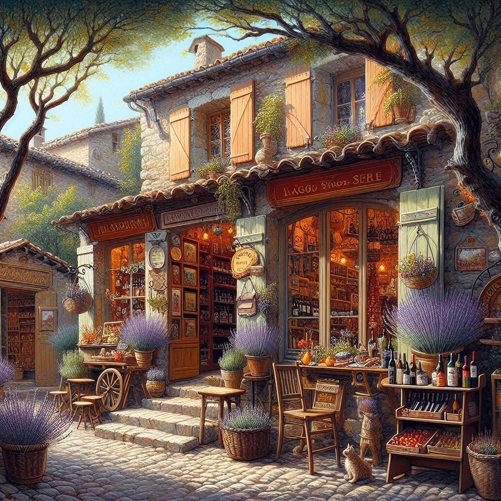 De boetiek in de Provence