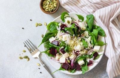 VEGETARIAN  Sorghum salad with fennel, beetroot and feta