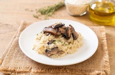 Beef and mushrooms risotto