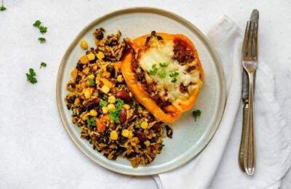 Stuffed peppers with lentils