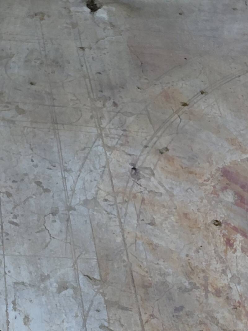 Castello vecchio di San Michele in Teverina dettaglio di affresco in trompe l'oeil