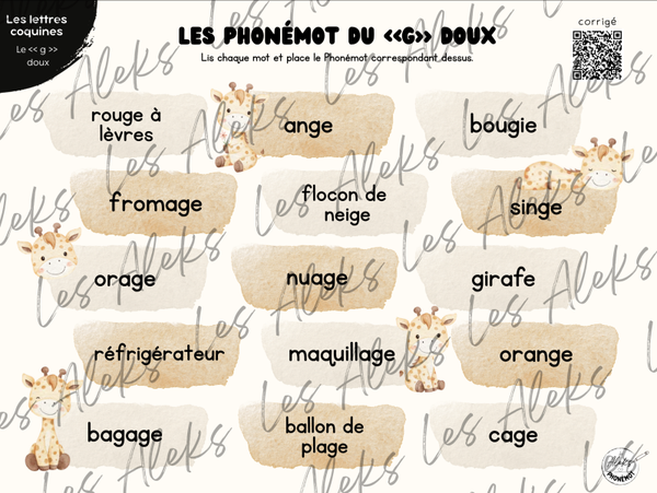 Le << g >> doux
