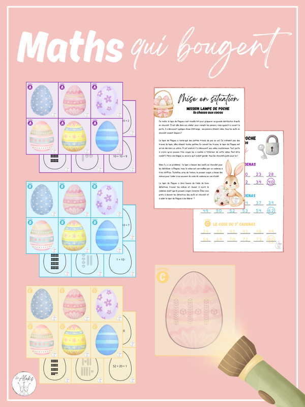 Maths 1re année- Mission lampe de poche: chasse aux cocos