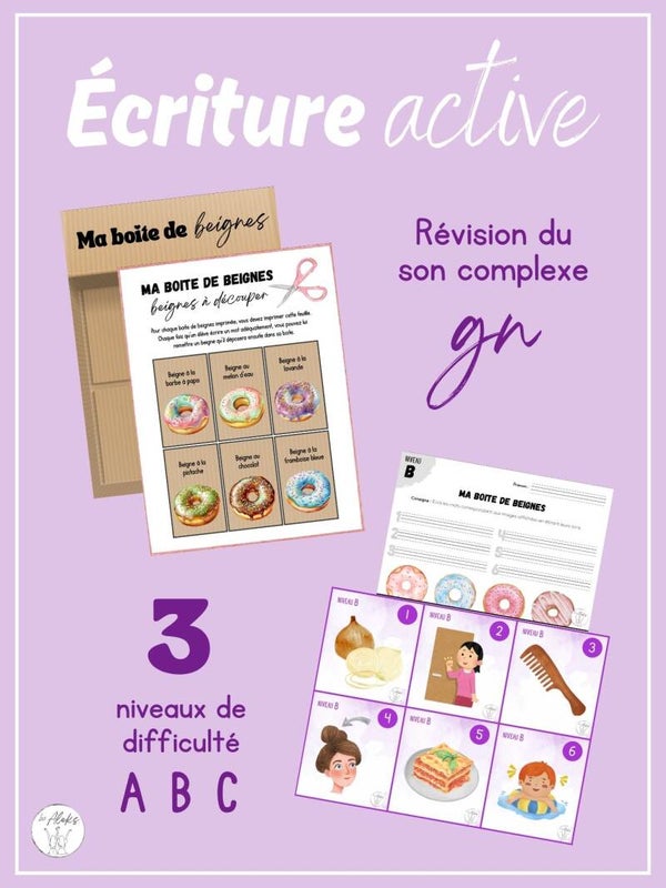 Écriture 1re année : Ma boite de beignes