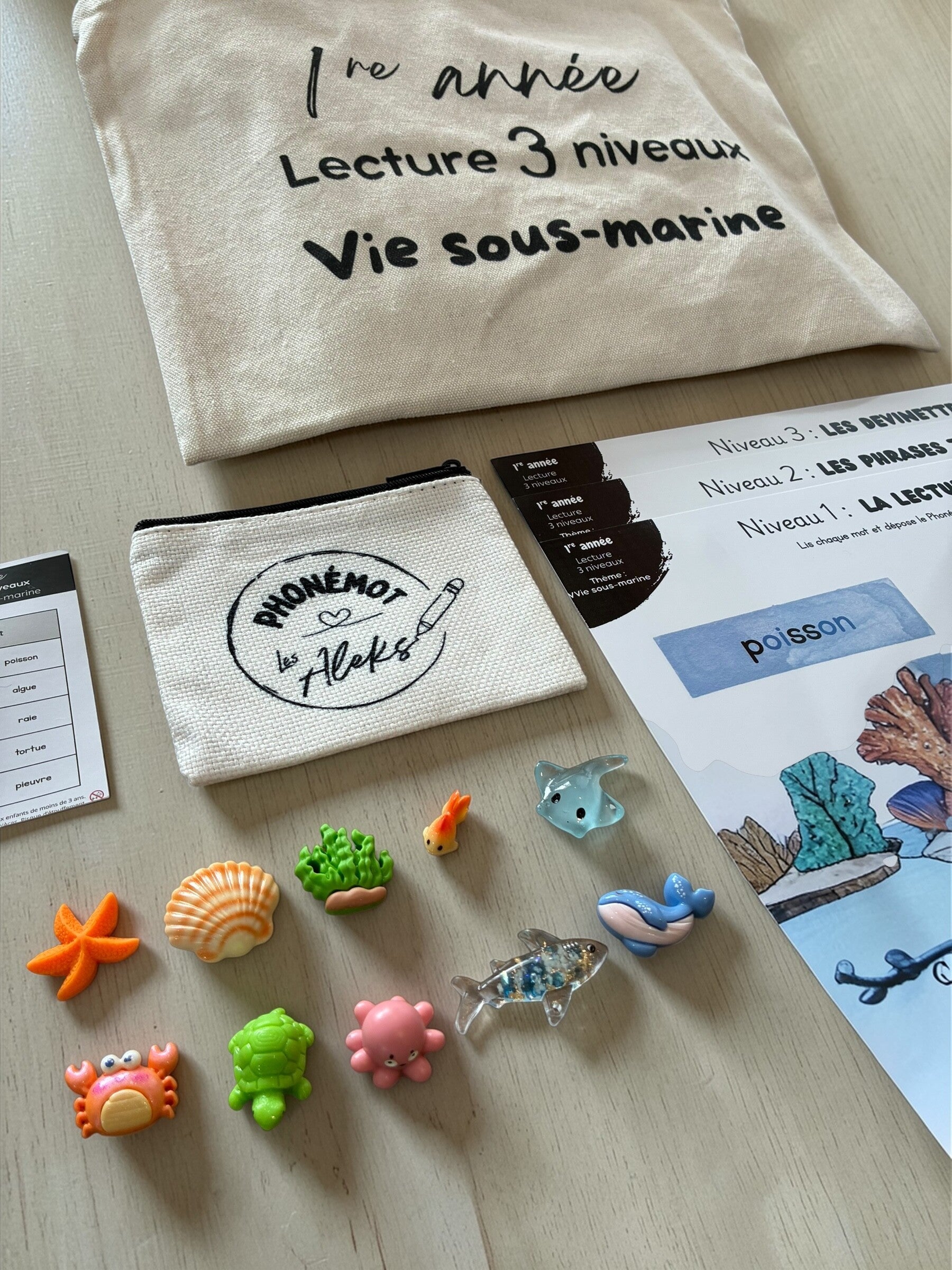 Lecture 3 niveaux : Vie sous-marine - 1re année