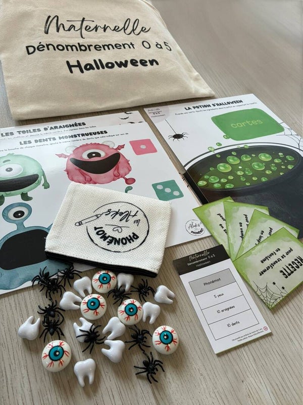 Dénombrement 0 à 5 : Halloween - Maternelles