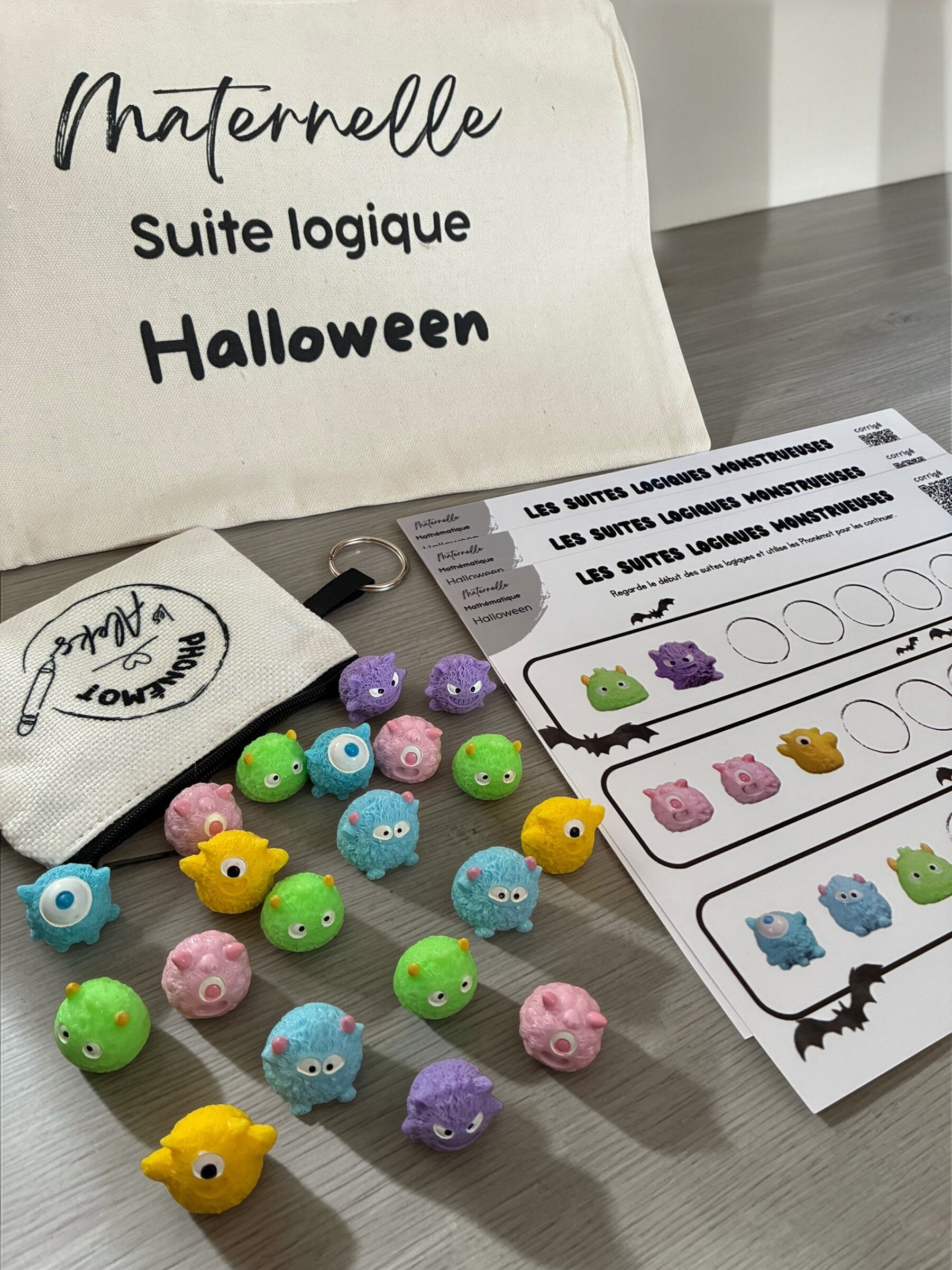 Mathématiques suite logique : Halloween - Maternelles