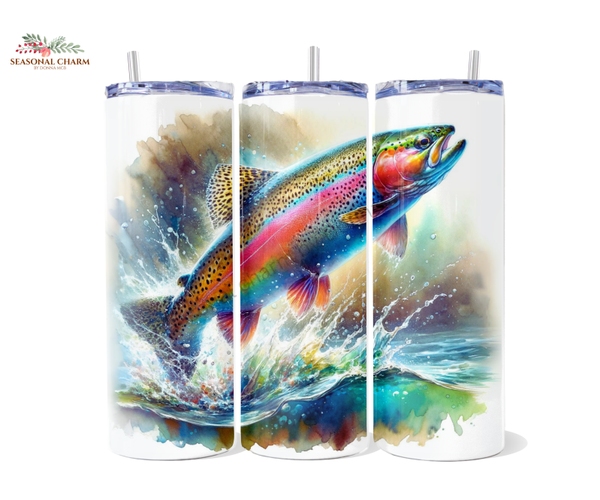 RAINBOW TROUT WATERCOLOUR O DESIGN