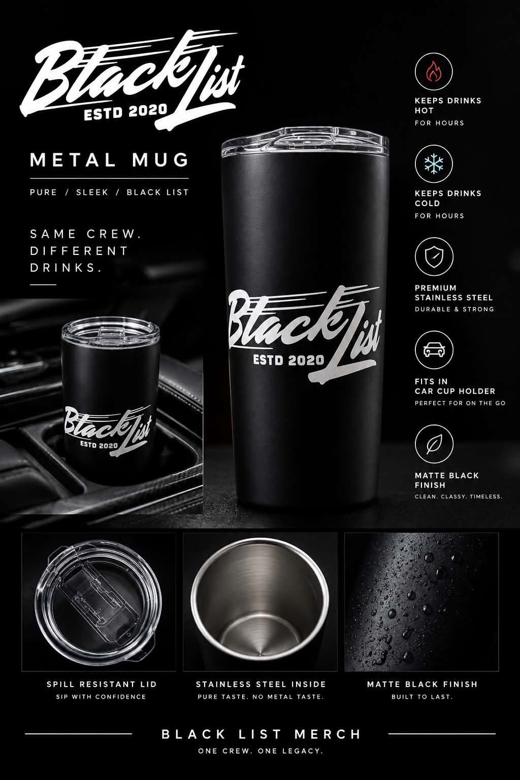 metal mugs
