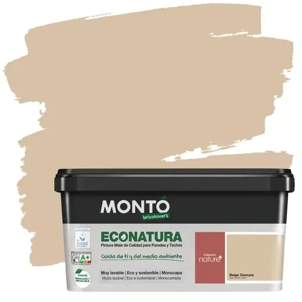 PINTURA MONTO 4 LITROS BEIGE GAMUZA