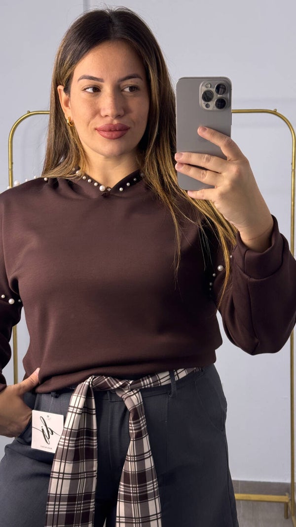 Sudadera perlas