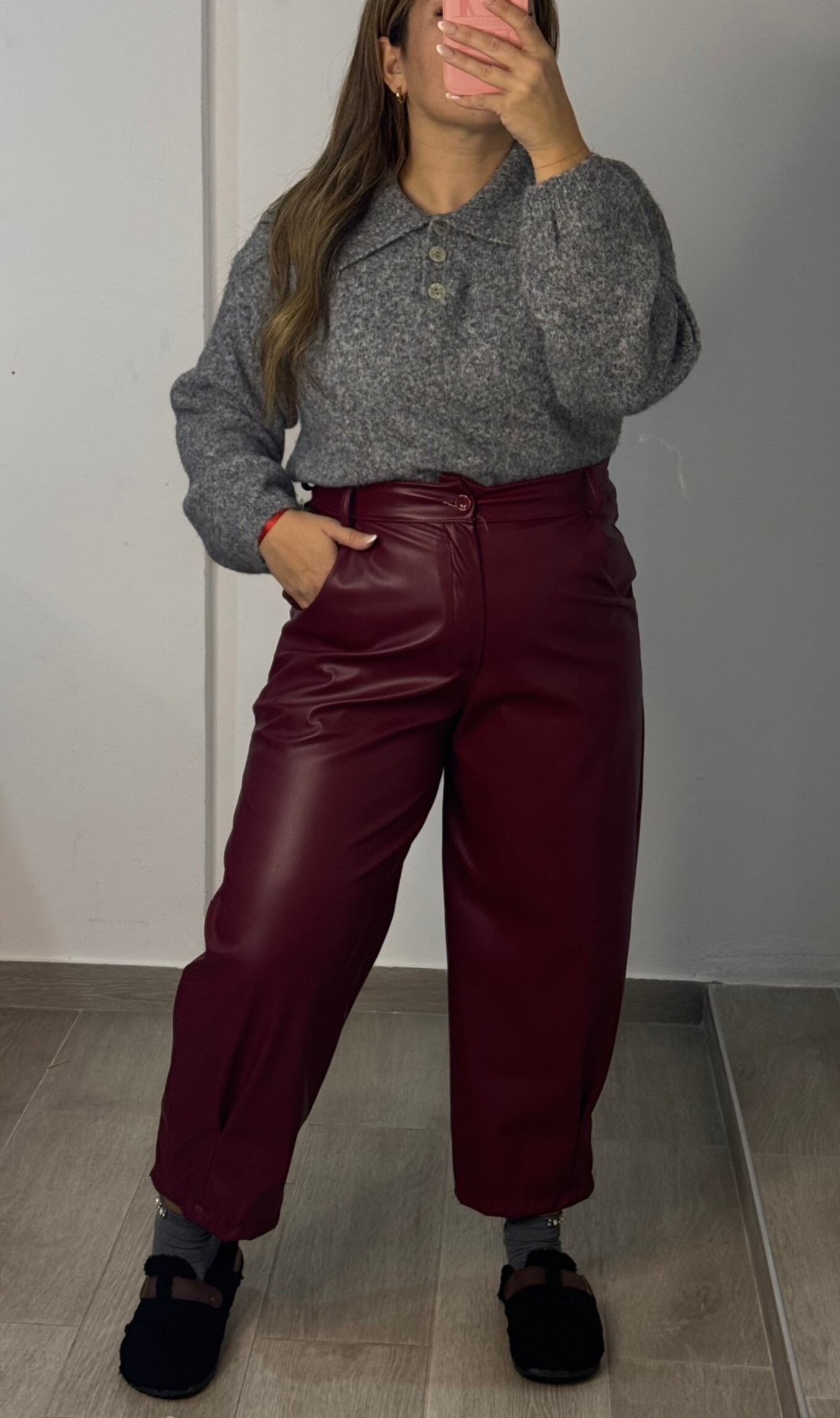 Pantalón Baloon Cuero