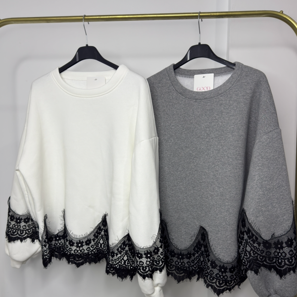 Sudadera Encaje