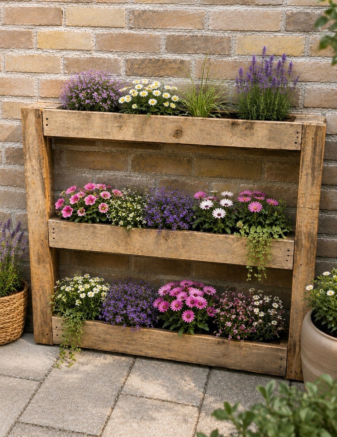 Pallet Bloembak – 3-laags van gerecycled pallethout