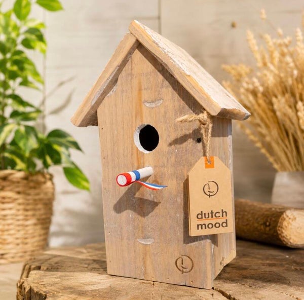 Oud-Hollands vogelhuisje met puntig dak