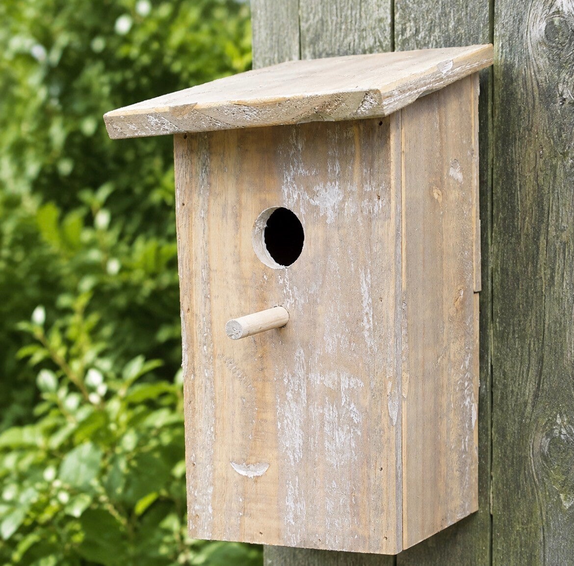 Oud-Hollands vogelhuisje met schuin dak