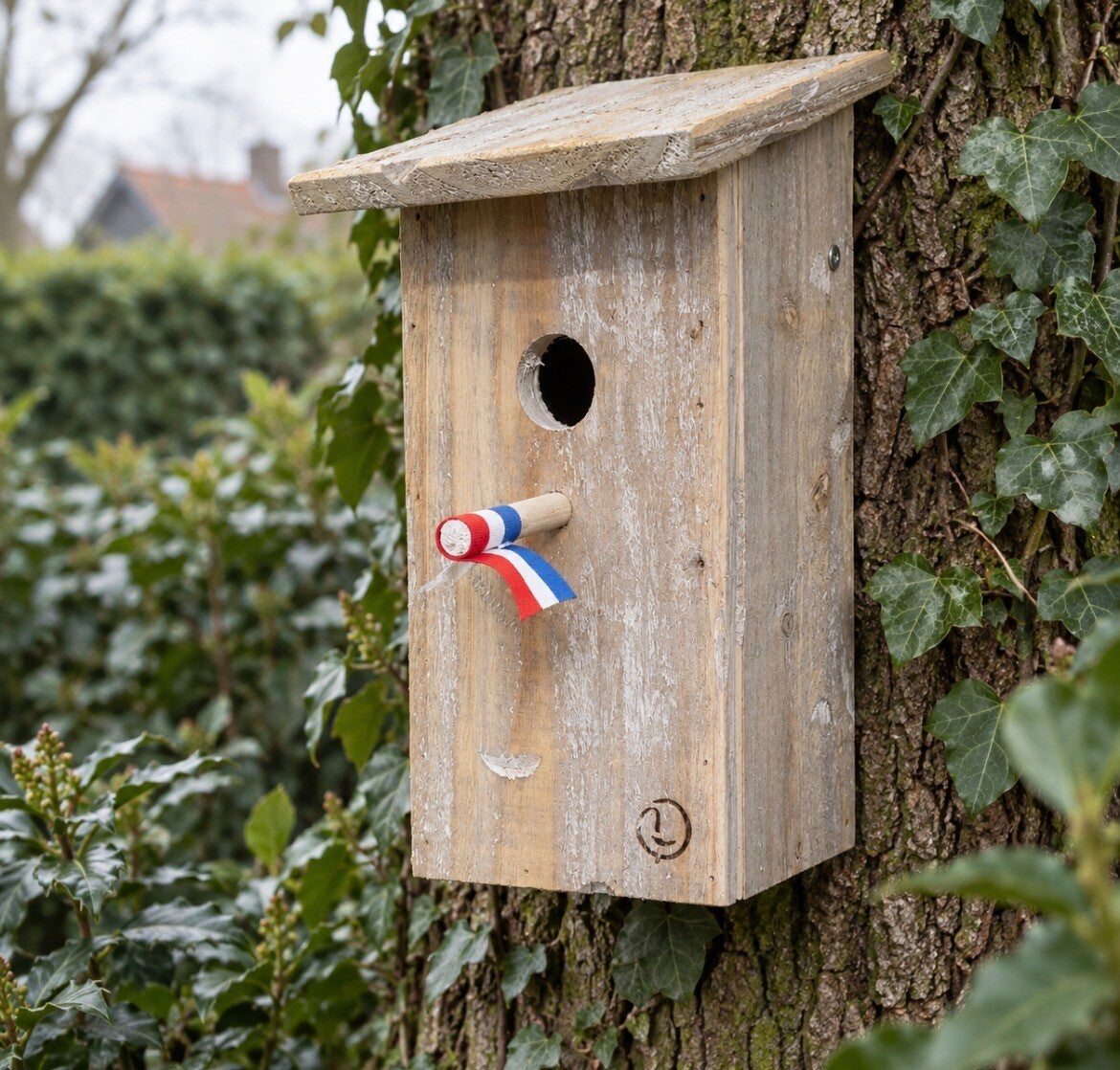 Dutch Mood oud-Hollands vogelhuisje met schuin dak