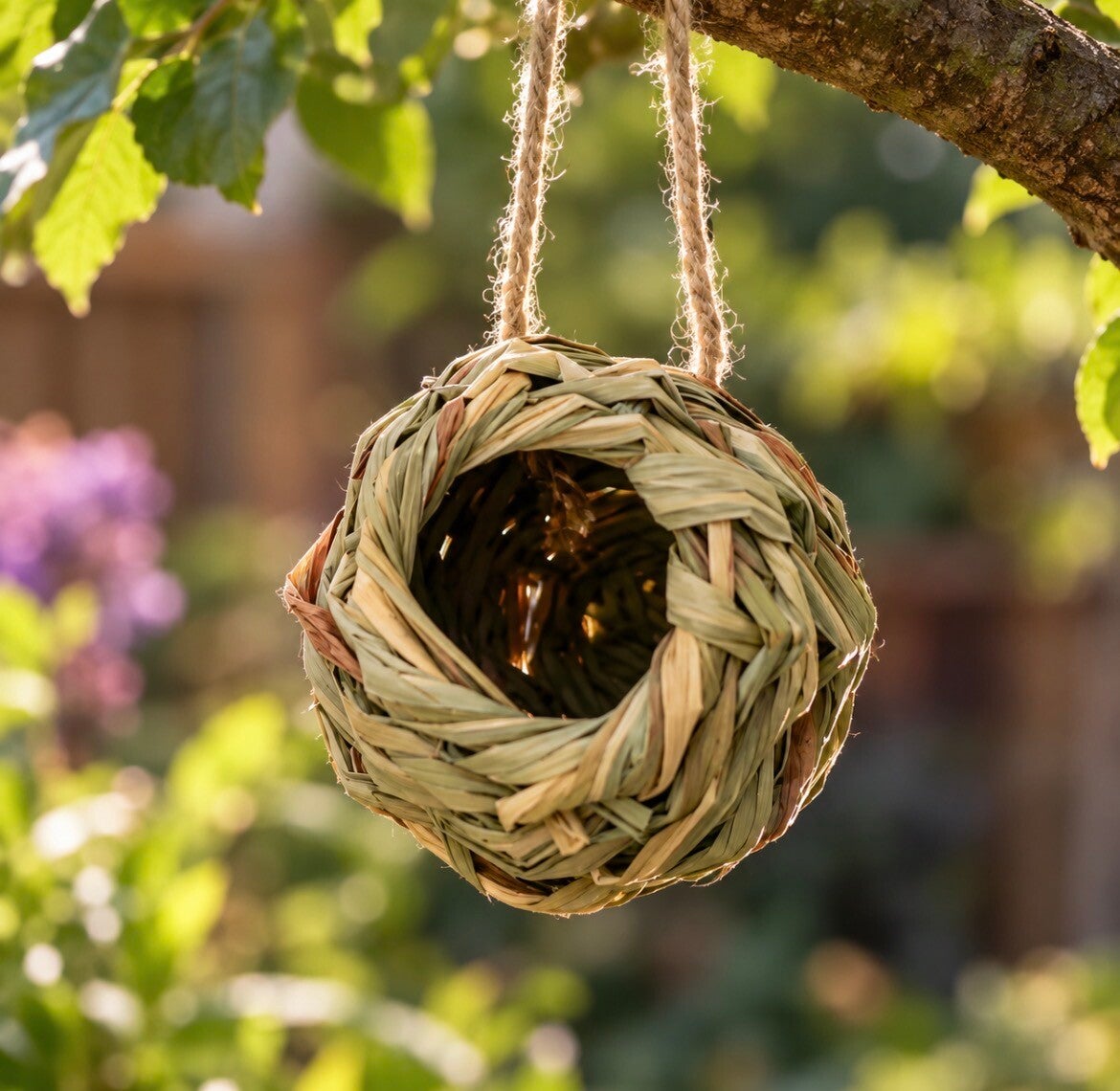 Handgeweven vogelnestje naturel – Ø ca. 10 cm