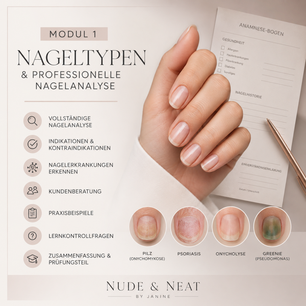 Online Schulung “Naturnagelverstärkung“: Modul 1 – Nageltypen & Professionelle Nagelanalyse