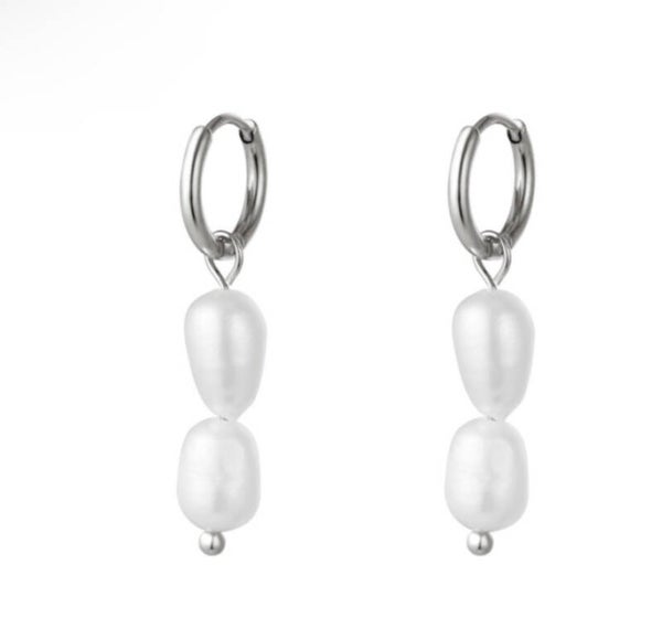 dubbele pearl earings!