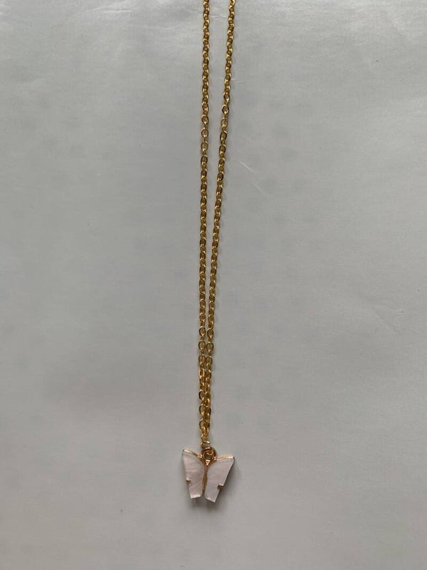 “Witte” vlinder ketting!