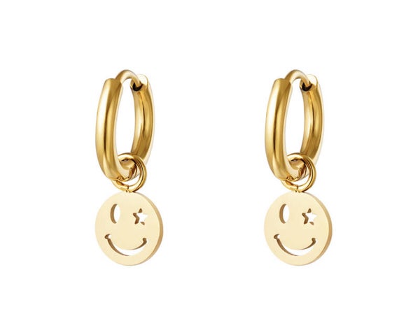 smiley earings!