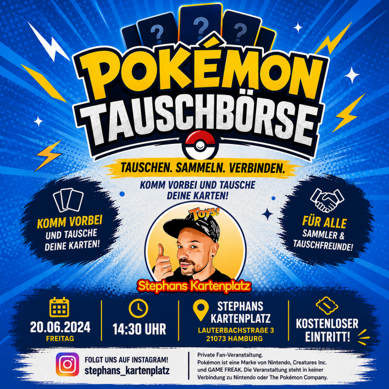Stephans Kartenplatz Pokémon Tauschbörse TCG Lauterbachstr 3, 21073 Hamburg 