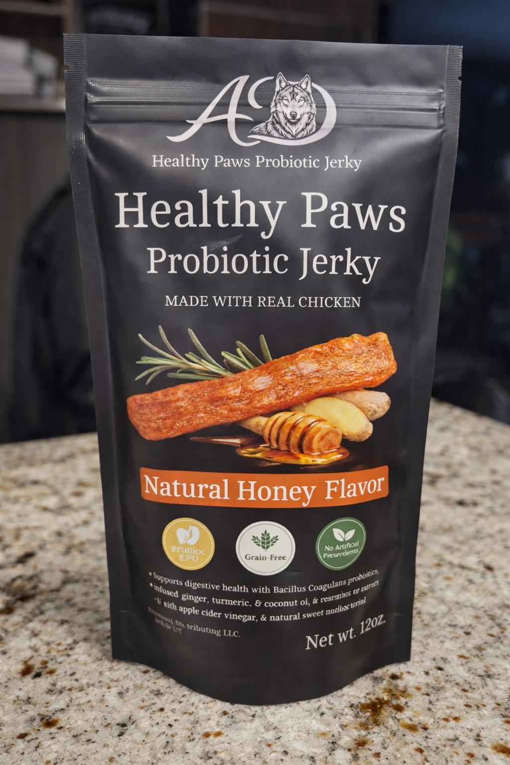 Healthy Paws Probiotic Jerky - Natural Honey 2.5oz