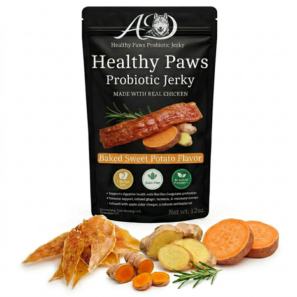 Probiotic Dog Jerky - Sweet Potato Flavored Chicken- 12oz