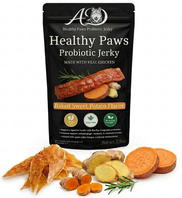 Probiotic Dog Jerky - Chicken coated with Sweet Potato 2.5oz