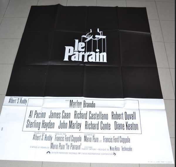 AFFICHE ORIGINALE VINTAGE - 120 X 160 - LE PARRAIN - NEUVE