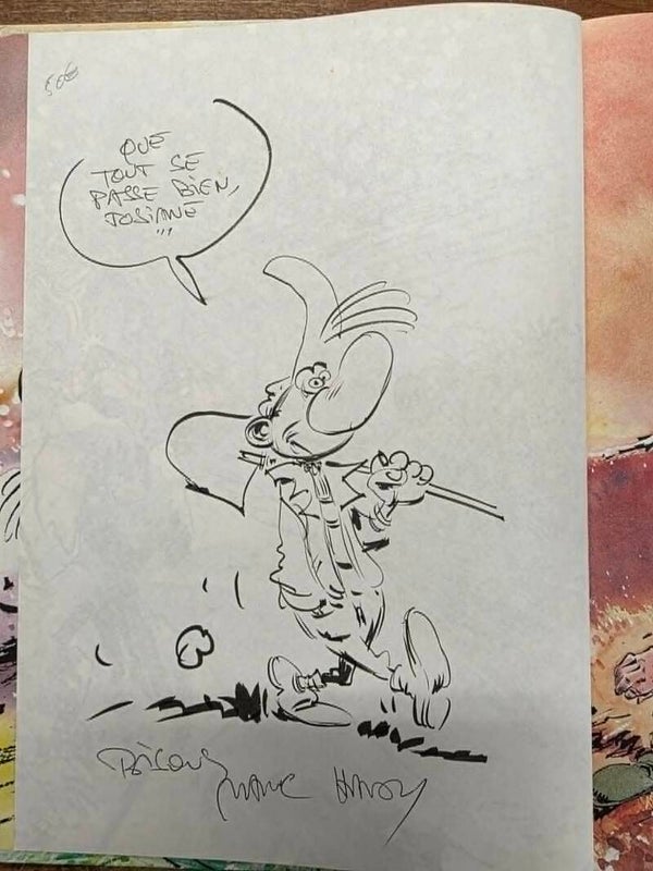 DEDICACE DE MARC HARDY - PIERRE TOMBAL 12 - EO DUPUIS