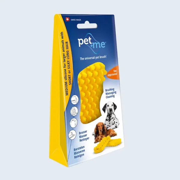 Pet + Me Silicon Brush - Yellow