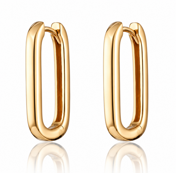 Vermeil Oval Hoops