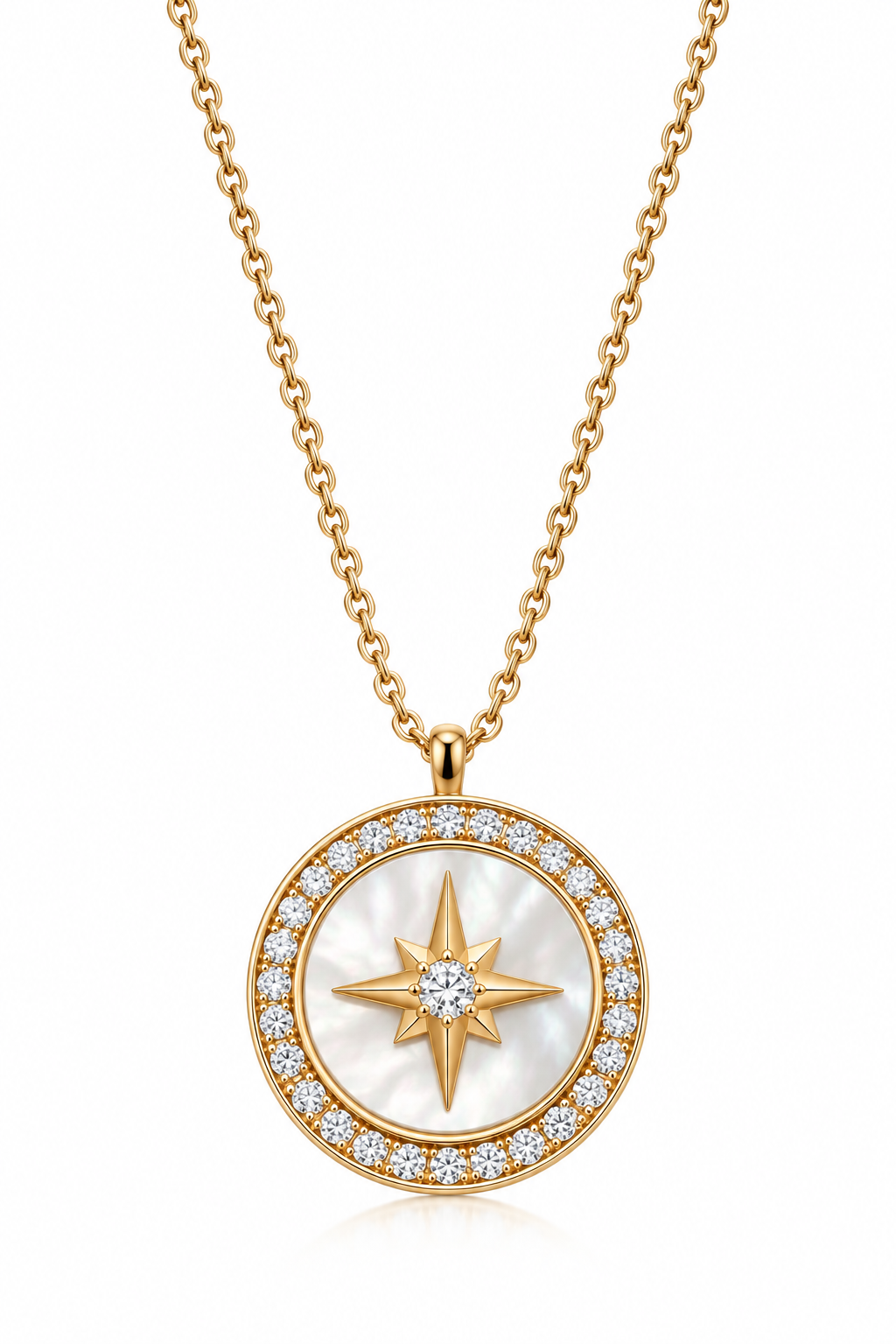 Mother of Pearl Star Pendant Necklace