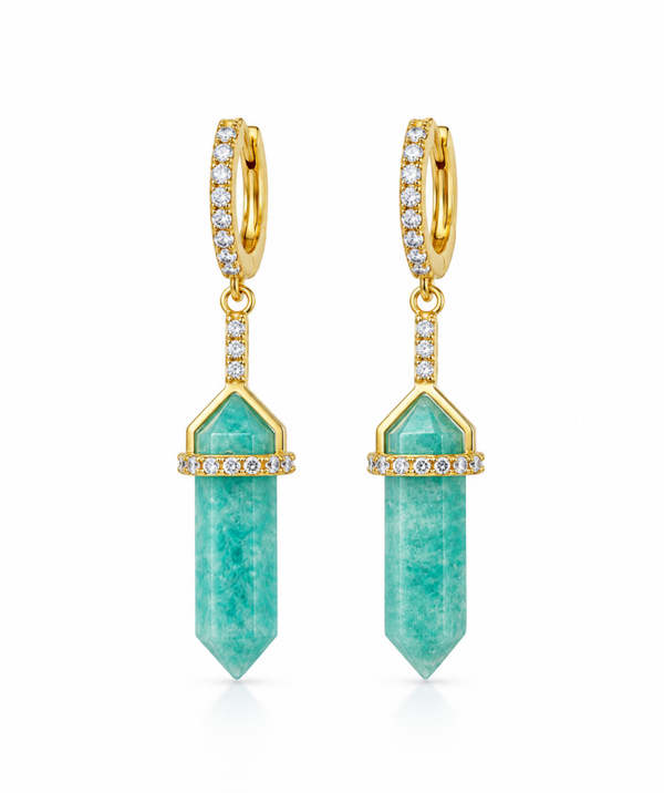 Amazonite Crystal Earrings