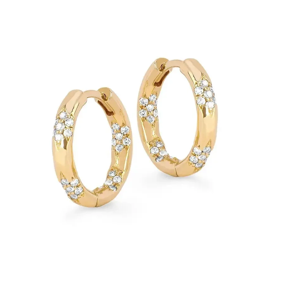 Hammered Hoop with Stunning Detailing