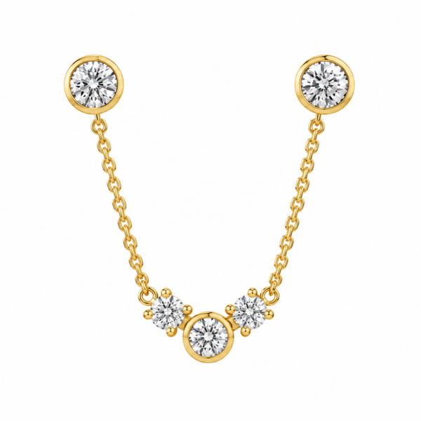 Double Stud with Diamond Detail