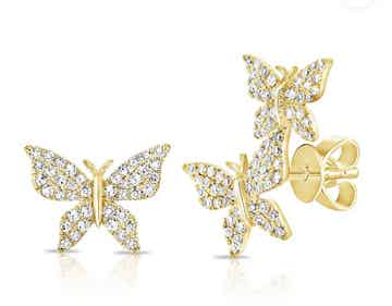 Asymmetric Butterfly Studs