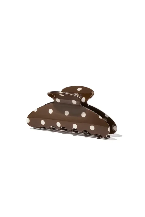 Chocolate Dots Hair Clip - L