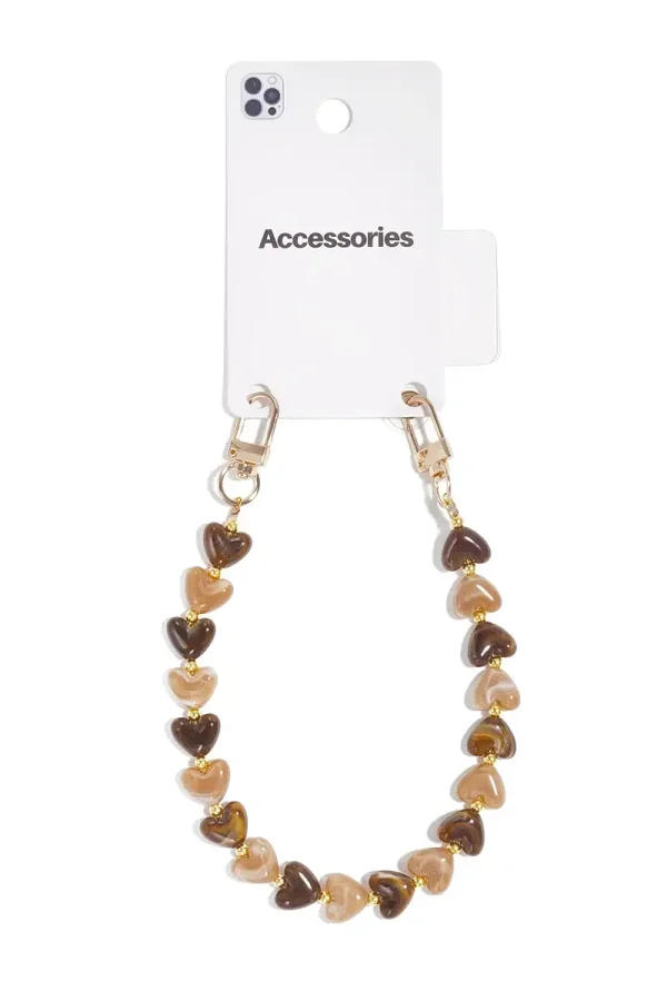 Mini heart phone strap