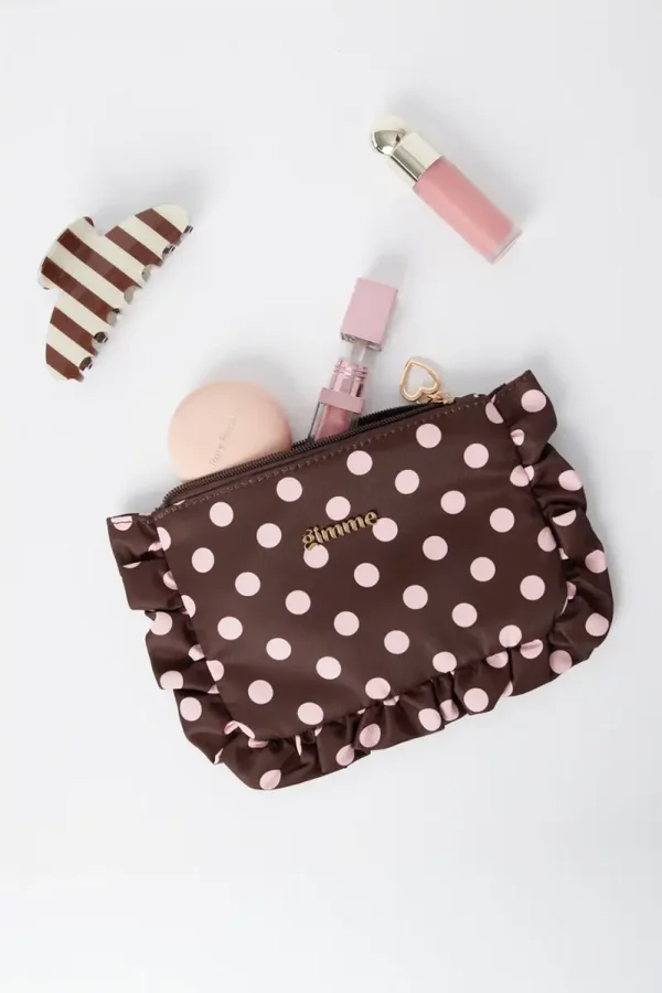 Ruffle Dot Beauty Bag