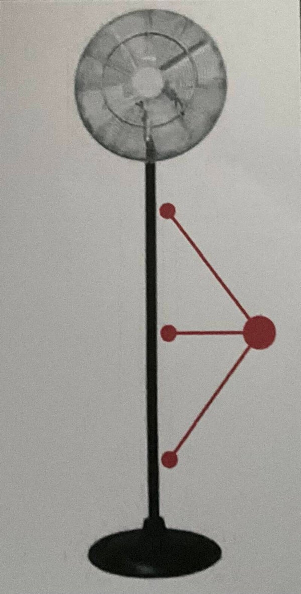 Pied mobile pour brumi-ventilateur